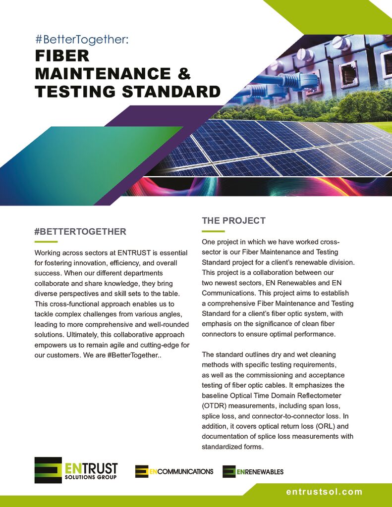 Better Together Fiber Maintenance Testing