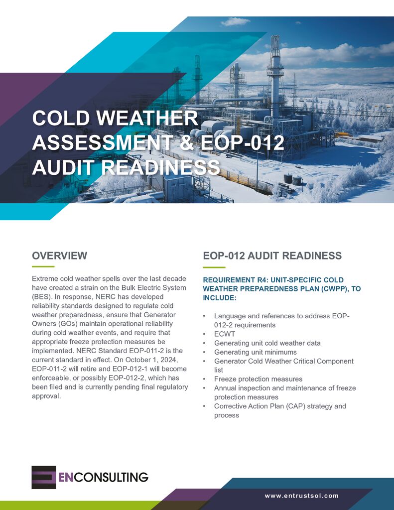 COLD WEATHER ASSESSMENT & EOP-012 AUDIT READINESS