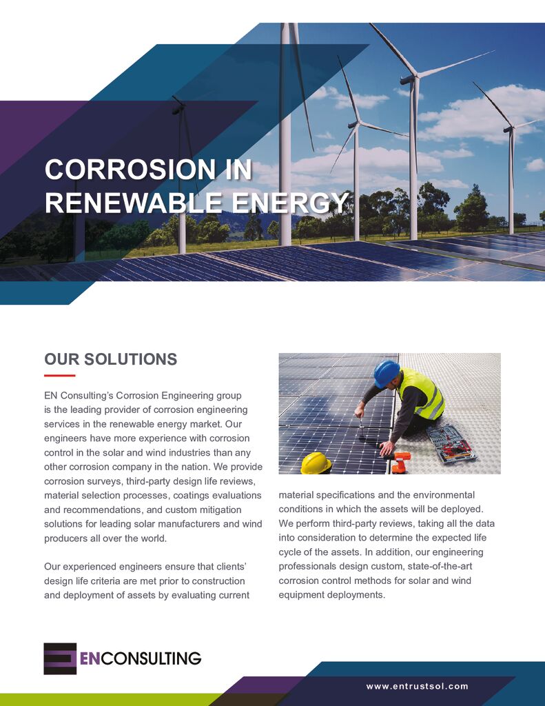 Corrosion in Renewable Energy