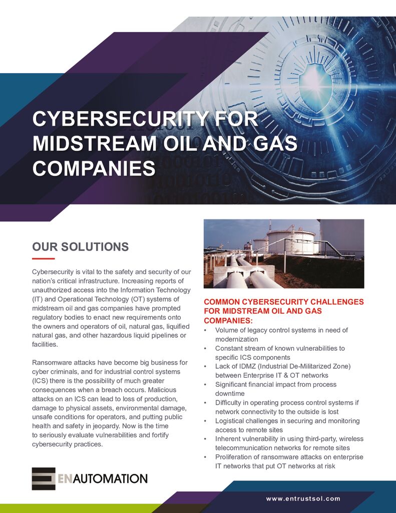 Cybersecurity for Midstream Oil and Gas Companies
