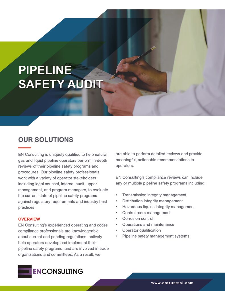Pipeline Safety Audit
