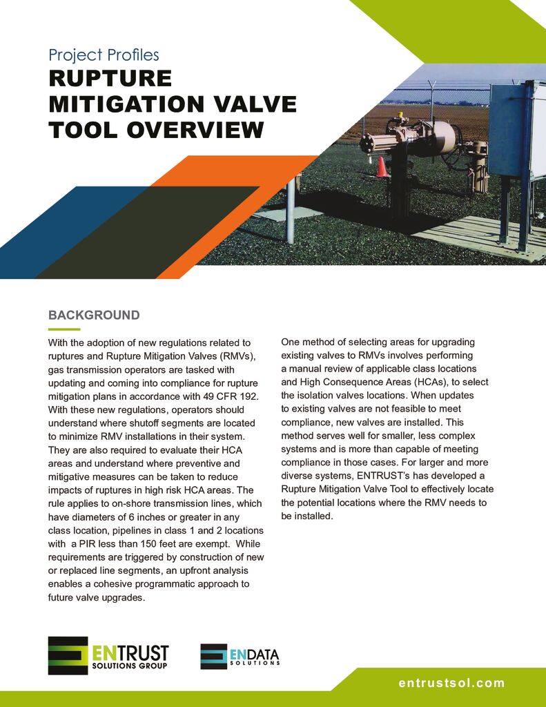 Rupture Mitigation Valve Tool Overview